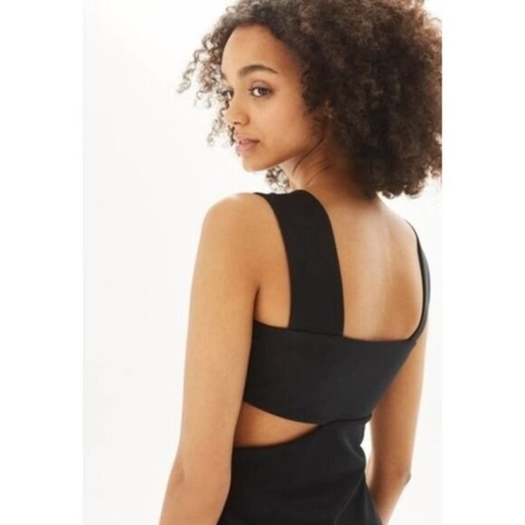 Topshop Wide Strap Cutout Bodycon Midi Dress Size 2 New - Picture 3 of 3